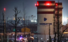 Обстановка на территории терминала компании НОВАТЭК в порту Усть-Луга, 21 января 2024 г.