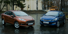 Тонкий лед. Ford Fiesta против Hyundai Solaris. Фотослайдер 0