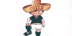 1970 год, Мексика — мальчик Хуанито

Талисманом ЧМ, который проходил в Мексике, стал мальчик Хуанито, одетый в форму национальной сборной и желтое сомбреро. Местные дети во время чемпионата наряжались так же, поэтому город быстро наполнился живыми символами.
 
