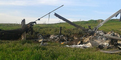 Обломки подбитого азербайджанского вертолета Ми-24
 
