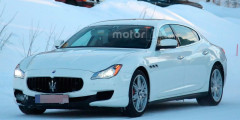 Рестайлинговая версия седана Maserati Quattroporte впервые замечена на тестах. Фотослайдер 0