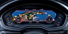 На 12,3-дюймовый TFT-дисплей может выводиться практически вся необходимая водителю информация, включая карту навигации