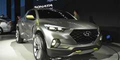 Серийную версию пикапа Hyundai Santa Cruz представят в 2018 году . Фотослайдер 0