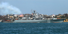 «Пытливый» возобновил службу в Средиземном море в 2017 году, в сентябре сменив фрегат «Адмирал Эссен». Входит в состав Черноморского флота. Был введен в эксплуатацию в 1981 году. Вооружен четырьмя пусковыми установками УРК-5 «Раструб», двумя сдвоенными пусковыми установками зенитно-ракетного комплекса «Оса», двумя 100-мм артиллерийскими установками АК-100, двумя четырехконтейнерными 533-мм торпедными аппаратами, двумя реактивными бомбометами РБУ-6000.