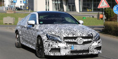 Mercedes C63 AMG Coupe впервые замечен на тестах. Фотослайдер 0