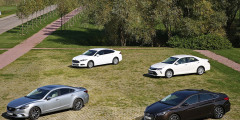 Пятно света. Тест Camry, Mondeo, i40 и Mazda6. Фотослайдер 0
