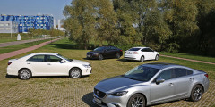 Пятно света. Тест Camry, Mondeo, i40 и Mazda6. Фотослайдер 0