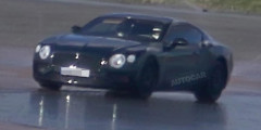 Серийная версия нового Bentley Continental GT впервые замечена на тестах. Фотослайдер 0