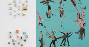 Группа МишМаш, «Двадцать один длинный, один короткий», 2022. Михаил Добровольский, «Массовое закидывание камнями у магазина часов», 2023. Коллекция Антона Козлова