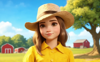 <p>Изображение, сгенерированное Stable Diffusion 3 по запросу &laquo;a portrait of girl in yellow on the farm in disney style, detailed, 8k&raquo;</p>