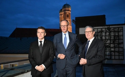 Эмманюэль Макрон, Фридрих Мерц и Кир Стармер