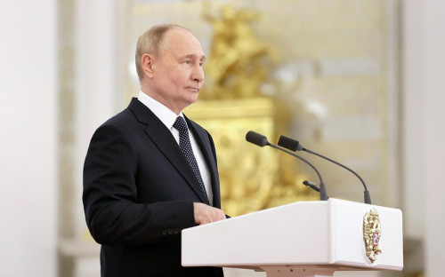 Владимир Путин на встрече с выпускниками военных вузов в Кремле, Москва