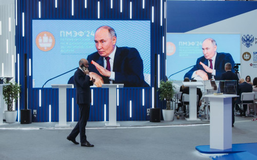 Выступление Владимира Путина на пленарной сессии Петербургского международного экономического форума, Санкт-Петербург,&nbsp;2024 год