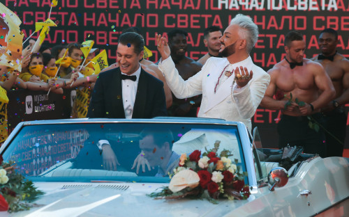 Давид Манукян и Филипп Киркоров (слева направо) перед церемонией вручения премии &laquo;Муз-ТВ&raquo;