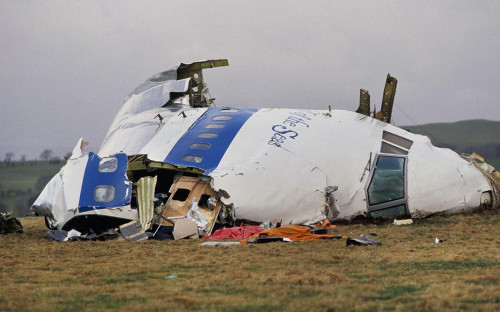 Обломки самолёта Boeing 747-121 авиакомпании Pan American, декабрь1988 г., Локерби (Шотландия)