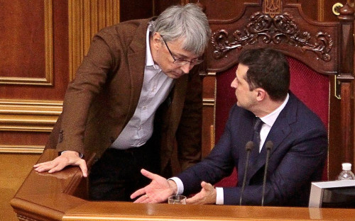 Александр Ткаченко и Владимир Зеленский (слева направо)