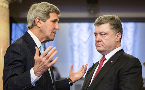 Встреча госсекретаря США Джона Керри и президента Украины Петра Порошенко. Архивное фото