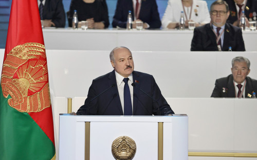 Президент Белоруссии Александр Лукашенко на VI Всебелорусском народном собрании во Дворце Республики, Минск