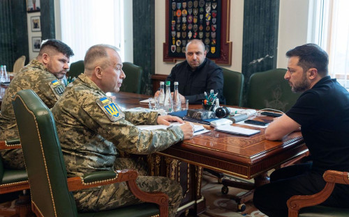 Андрей Хнатов, Александр Сырский, Рустем Умеров и Владимир Зеленский