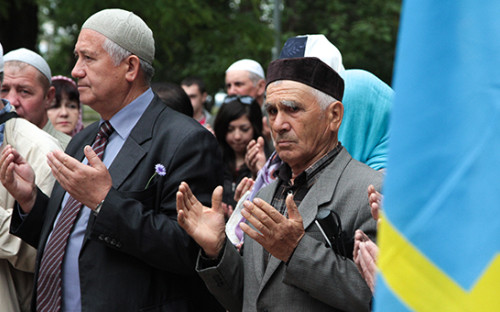 Митинг крымских татар в Симферополе. Архивное фото