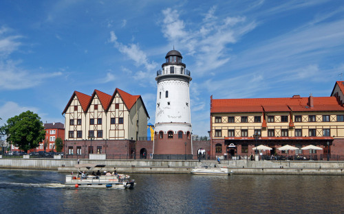 Вид на городской квартал в Калининграде