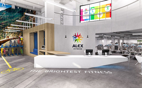 Интерьер клуба&nbsp;Alex Fitness в Лондоне


