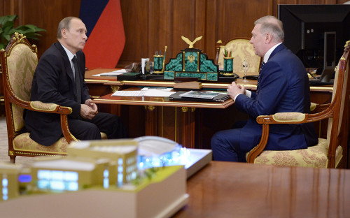 Владимир Путин и Муса Бажаев