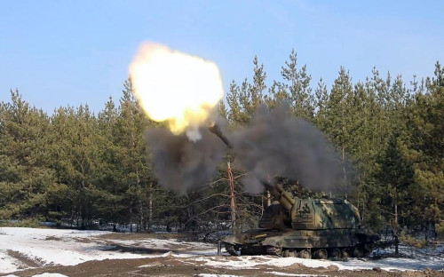 Боевая работа расчетов САУ &laquo;Мста-С&raquo;