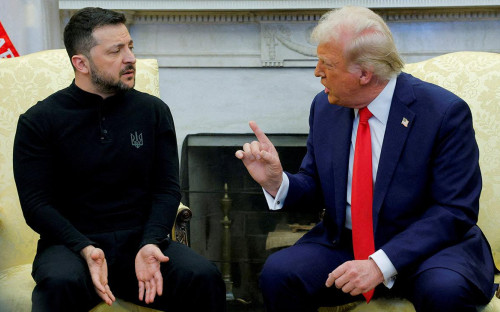 Владимир Зеленский (слева) и Дональд Трамп