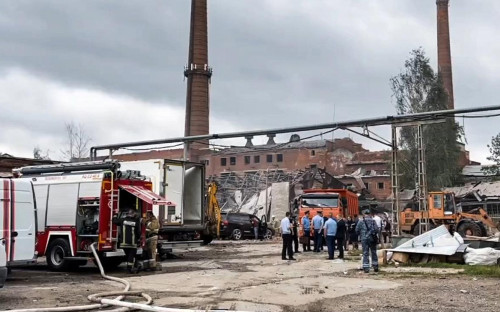 Последствия взрыва на территории Загорского оптико-механического завода