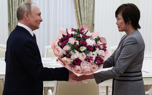 Владимир Путин и Акиэ Абэ