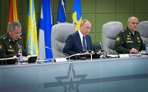 Сергей Шойгу, Владимир Путин и Сергей Рудской