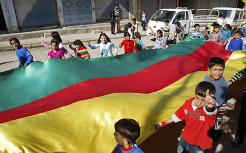 Протестная демонстрация сирийских курдов в Дерике. Ноябрь 2012 года


