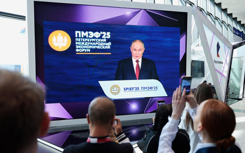 Трансляция с выступления&nbsp;Владимира Путина на пленарном заседании XXVIII Петербургского международного экономического форума, 20 июня 2025 года