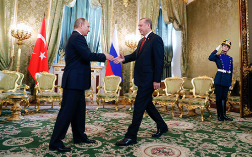 Владимир Путин и&nbsp;Реджеп Тайип Эрдоган (слева направо)
