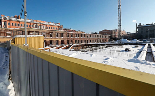 <p>Вид на строящееся здание новой сцены&nbsp;МДТ в Санкт-Петербурге.&nbsp;21 февраля 2018 года</p>
