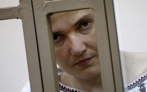 Украинская летчица Надежда Савченко в&nbsp;Донецком городском суде



