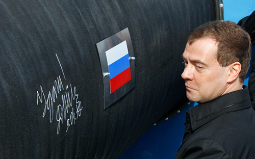Дмитрий Медведев на&nbsp;церемонии начала строительства морской части газопровода &laquo;Северный поток&raquo;
