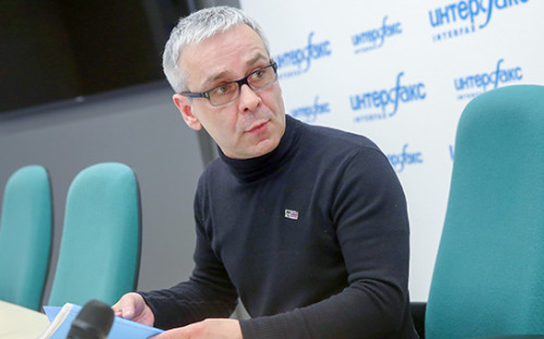 Предприниматель Дмитрий Ковтун на пресс-конференции по вопросу о его участии или неучастии в открытом разбирательстве по делу о смерти экс-офицера российских спецслужб А. Литвиненко