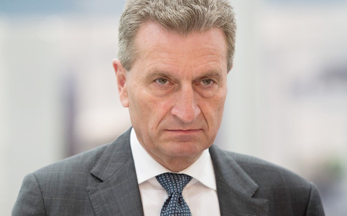 Еврокомиссар Гюнтер Эттингер 
