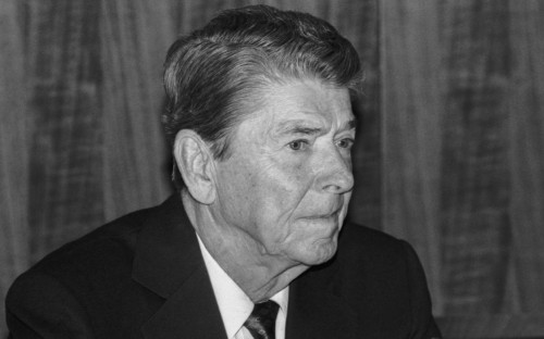 Рональд Рейган во время визита в СССР, 1990 год