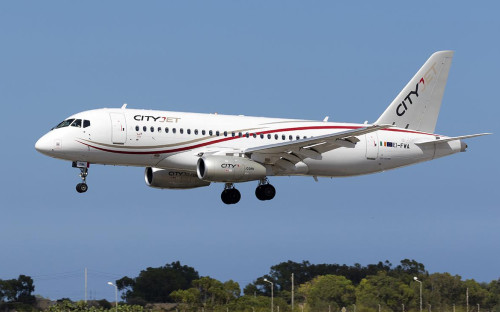<p>Самолет Superjet-100 авиакомпании Cityjet</p>