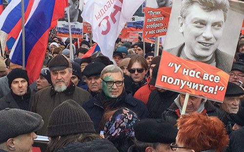 На марше памяти Немцова


