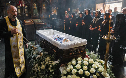 Отпевание Зураба Церетели в церкви Дидубийской иконы Божией Матери в&nbsp;Тбилиси, Грузия