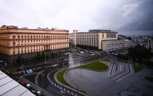 Вид на Лубянскую площадь в Москве