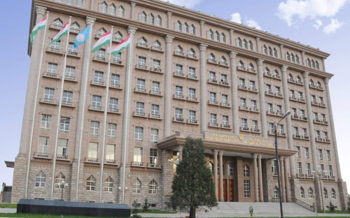 Вид на здание МИД Таджикистана