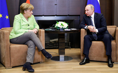 Ангела Меркель и&nbsp;Владимир Путин
