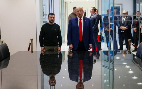 Владимир Зеленский (слева) и Дональд Трамп