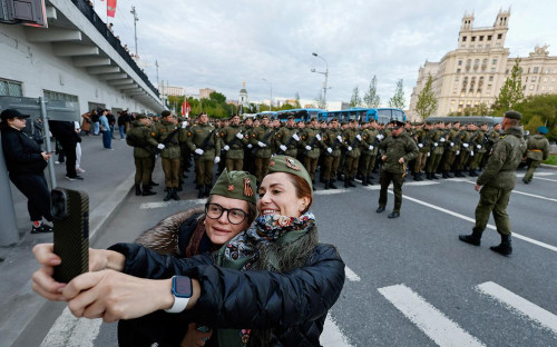 Репетиция военного парада, посвященного 80-летию победы во Второй мировой войне, Москва, 3 мая 2025 года