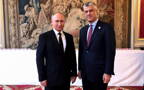 Владимир Путин и&nbsp;Хашим Тачи&nbsp;(слева направо)